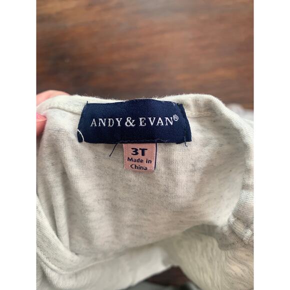 Andy & Evan Gray Sleeveless Dress with Silver Hearts - 3T - Picture 4 of 4